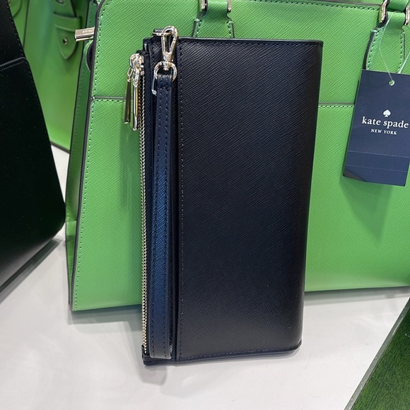 Kate Spade Madison Double Zip Wristlet Wallet Phone Case 
Black 
NWT - Picture 3 of 16